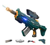 Pistolet à Eau Electrique pour Adultes Enfants,Pistolet a Eau Electrique Puissant 1420 ML,Pistolet à Eau avec Effets de Flamme LED, Pistolets à Eau pour Plage, Piscine, Jardin (Vert)