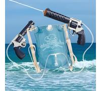 Pistolet à Eau éLectrique pour Enfants avec Sac à Dos Water Gun Automatique PortéE de 8 MèTres BandoulièRe RéGlable Adapté Au Parc Aquatique Plage Jeu en Plein Air Cadeau d'anniversaire