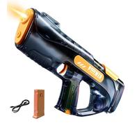 Pistolet à eau électrique pour enfants et adultes, pistolets à eau puissants avec grande capacité de 550 ml et grande portée de 10 m pour garçons, filles, été, piscine, plage (noir)