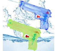 Pistolet a Eau Enfant 2 Pièces Ensemble de Petit Pistolets a Eau Bleu et Vert Water Gun Mini Pistolet à Eau pour Les Fêtes d'Été, Piscines, Jardins, Plages