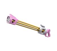Pistolet a Eau Enfant 5 Canons 45 Trous, Portee 15m 55cm Grande Capacite, Fusil a Eau pour Piscine Plage Jardin Ete (Rose)