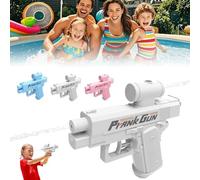 Pistolet à Eau Farceur, Prank Water Gun, Pistolet à Eau Bidirectionnel Compulsif, 2025 Pistolets à Eau Inversés Pulvérisant De l'avant vers L'arrière, Cadeaux Fantaisie Idéaux (Gris)