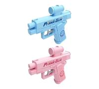 Pistolet à Eau Farceur, Prank Water Gun Two Way Water Gun à Double Jet Avant arrière, Jouet d’Eau Amusant pour Blagues, Jeux d’Arrosage Extérieurs, Gag d’Été Portable et Original (Bleu & Rose)