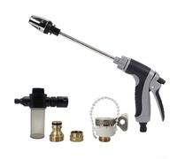 Pistolet à eau haute pression avec bouilloire et adaptateur pour lavage de voiture, jardin, couleur jaune, matériau ABS (gris)