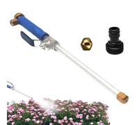 Pistolet à eau haute pression pour jardin automobile, tige de lavage à haute pression Hydro Jets avec 2 , pulvérisateur en aluminium cuivre, compatible avec tuyau de nettoyage de pelouse, patio