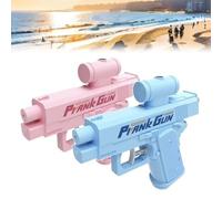 Pistolet à eau inversé avec fonction de pulvérisation - Pistolet à eau avec deux modes de pulvérisation - Jouet amusant pour la maison, le jardin et le bureau - Pistolet à eau pour adultes (bleu +