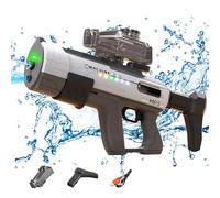 Pistolet A Eau | Pistolet A Eau Electrique | Pistolet à Eau Automatique | Stockage D'eau De Grande Capacité De 1150ML | Pour Adulte Et Enfant Pour Jeux D'eau Et De Plage,Piscine (gris)