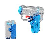 Pistolet à Eau Pliable avec 2 Modes de Jet, Pistolet à Eau Enfant Mini, Pistolet à Eau en Matériau Souple Certifié pour Piscine et Plage (Bleu)