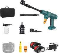 Pistolet à eau, puissance 300W, pression 35 BAR, buse 6 en 1, 2 batteries vertes, électrique