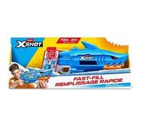 Pistolet a eau - ZURU XSHOT - Water Fast-Fill Skark blaster - Des 5 ans Bleu avec accents orange et queue blanche