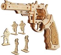 Pistolet à élastique Corsac M60 - Puzzle 3D Mécanique en Bois Rokr
