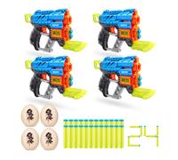 Pistolet à fléchettes en Mousse XSHOT Dino Attack Dino Extinct (24 fléchettes, 4 œuf, 4 Pistolet) par ZURU