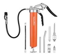 Pistolet a Graisse 6000PSI ValueMax, Pompe a Graisse Manuelle avec Tuyau Flexible 24/45cm, Pistolet Graisseur pour Cartouche de Graisse avec Capacite de 400ml, 2 Tubes Metalliques 11/14,5cm et 5 Buses
