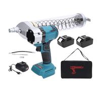 Pistolet à Graisse électrique avec Pression maximale de 12 000 PSI et débit de 6 oz par Minute - Kit d'injecteur de lubrifiant sans Fil pour excavatrices avec Batterie 21 V 4000
