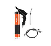 VEVOR Pistolet à graisse pneumatique 413 bar – 0,4 L, tuyau flexible 45,7 cm, tube rigide, 2 buses