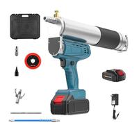 Pistolet à graisse sans fil, 5 oz/min 12000 PSI, kit de pompe à graisse électrique avec piles, pistolet à graisse pour graisseurs, kit de pompe à graisse sans fil pour tracteurs, camions et machines