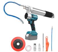 Pistolet à graisse sans fil - Compatible avec batterie Makita 18 V - 13000 PSI - Pistolet à graisse électrique professionnel haute pression avec tuyau haute pression de 30 cm de long (sans batterie)