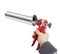 Pistolet à joint en acier inoxydable avec 3 buses pour mortier et ciment - Pour coulis extérieur et carrelage - Accessoires inclus