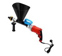 Pistolet à joints électrique 700 W pour mortier, pulvérisateur portable à cartouche de ciment, avec 2 buses et lubrificateur, pistolet à béton pour joints de mortier, murs en pierre, sols - Rouge
