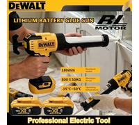 Pistolet à mastic électrique sans fil DeWalt 20V, 6 vitesses, pour portes, fenêtres, verre, adhésif, colle, avec lumière LED No Battery