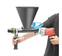 Pistolet à mortier électrique pour mortier 700 W 220 V Pistolet à joint portable pour mortier avec 2 buses en forme d'entonnoir pour joints de mortier Outil d'étanchéification pour sols, murs en