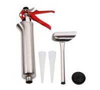 Pistolet à mortier en acier inoxydable pour mortier - Seringue à béton avec buse - Pompe à mortier manuelle - Pistolet à joints - Pour pointes de briques et carrelage