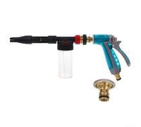 Pistolet à mousse 2 en 1 avec réservoir de 100 ml, pulvérisateur d'eau haute pression pour lavage de voiture, buse réglable pour le nettoyage des tuyaux d'arrosage
