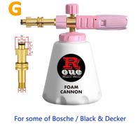 Pistolet à mousse à neige pour nettoyeur haute pression,buse réglable en laiton,raccord mâle de 1/4 pouces,distributeur pour Karcher,Bosch,Lavor,1L - Type For BOSCH