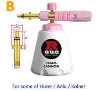 Pistolet à mousse à neige pour nettoyeur haute pression,buse réglable en laiton,raccord mâle de 1/4 pouces,distributeur pour Karcher,Bosch,Lavor,1L - Type For Huter