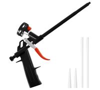 Pistolet à mousse en acier inoxydable avec pulvérisateur de mousse fin pour sceller le joint de remplissage, beaucoup d'efficacité, spray de mousse, outil pour bricolage et professionnel, noir