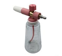 Pistolet à mousse haute pression, pack eau de lavage de voiture avec pulvérisateur réglable, bouton de contrôle de la densité de mousse, lance ABS pour nettoyage extérieur de véhicule (rose)