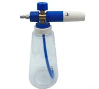 Pistolet à mousse haute pression, pack eau de lavage de voiture avec pulvérisation réglable, bouton de contrôle de la densité de mousse, lance ABS pour nettoyage extérieur de véhicule (bleu)