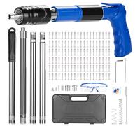 Pistolet à Ongles avec 110 PièCes Rondes,avec Rallonge De 1.6m,Manche De Pistolet à Clous En Acier Rotatif,avec 4 Tiges D'Extension,Wall Fastening Tool For Household Woodworking