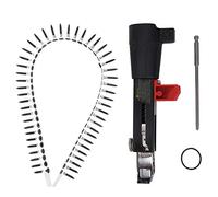 Pistolet à ongles en alliage d'aluminium noir pistolet clous chaîne automatique perceuse électrique équipement serrage vis outil travail du bois avec anneau en caoutchouc pour perceuse él