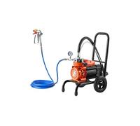 VEVOR Pulvérisateur de Peinture sans Air à Membrane, Système de Pulvérisation de Peinture Airless 900 W, pour Décor Intérieure Extérieure, Haute Pression 15,17 MPa, avec Chariot, Rallonge et Brosse
