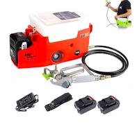 Pistolet à Peinture airless électrique sans Fil 1,7 L, Pistolet Mural Haute Pression portatif avec 2 Batteries, 6 Vitesses réglables, pulvérisateur à Dos pour Meubles, Murs(Red)