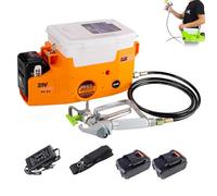 Pistolet à Peinture airless électrique sans Fil 1,7 L, Pistolet Mural Haute Pression portatif avec 2 Batteries, 6 Vitesses réglables, pulvérisateur à Dos pour Meubles, Murs(Orange)