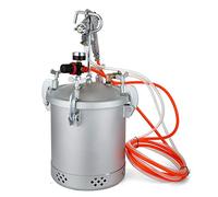 Pistolet à Peinture de Pulvérisation 10L, Pulvérisateur Haute, Pulvérisateur à Haute Pression Réservoir avec Buse 1,5 mm Régulateur d'air Sécurité pour Voiture Automobile Argent