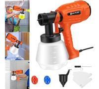 Pistolet à peinture électrique 400 W, vitesse 800 ml/min, 3 modes de pulvérisation, buses de 1,8 mm, facile à pulvériser et à nettoyer, pour peinture et décoration DIY