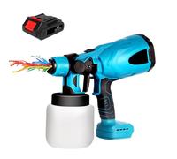 Pistolet à peinture haute puissance 700 W - Grande capacité de 800 ml - Une buse de 1,8 mm et 3 motifs différents pour pulvériser - avec une batterie (pistolet pour Makita 18 V)
