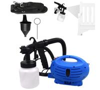 Pistolet à Peinture - Outil de Pulvérisation de Peinture Électrique avec Tuyau d'Air | Réservoir 0.8 L Outil de Rénovation Domestique Application sur Mobilier Habitation Murs Intérieurs Extérieurs Por