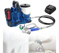 Pistolet à Peinture Sans Air électrique Portatif,Pulvérisateur Dorsal Sans Fil Avec Batterie Lithium 21v/5a,6 Vitesses Réglables,Réservoir 1,2l,Léger (2,8kg) Pour Murs,Meubles,Métal Et Bois 1battery