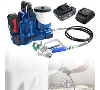 Pistolet à Peinture Sans Air électrique Portatif,Pulvérisateur Dorsal Sans Fil Avec Batterie Lithium 21v/5a,6 Vitesses Réglables,Réservoir 1,2l,Léger (2,8kg) Pour Murs,Meubles,Métal Et Bois 2battery