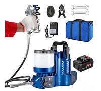 Pistolet à Peinture sans air sans Fil 500 W - Pistolet à Peinture portatif alimenté par Batterie au Lithium 21 V Trémie de 1,2 L, Pression maximale de 15 MPa et réglage à 6 Vitesses(1battery)