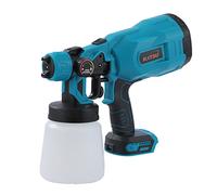 Pistolet à Peinture sans Fil 21V KATSU FIT-Bat 800ml Pistolet électrique avec Buses 1,8mm et 2,5mm, pour Peindre Plafonds, Clôtures, Armoires, Murs (sans Batterie ni Chargeur)