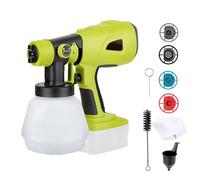 Pistolet à Peinture sans Fil Compatible avec la Batterie Ryobi 18V, Pistolet à Peinture électrique avec 4 Buses 3 Modes de pulvérisation Contenant de 1000ML pour Les Murs et Les Meubles