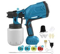 Pistolet à Peinture sans Fil pour Makita 18 V, Pulvérisateur de Peinture Électrique à Débit Réglable pour Intérieur et Extérieur de Maison, Armoires, Clôtures, Plafonds (sans Batterie)