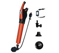 Pistolet à Piston éLectrique pour Toilettes,Pompe De Vidange d'air Haute Pression, éQuipement De Dragage Pneumatique pour Baignoire De Salle De Bain BouchéE, éVier, Siphon De Sol Orange