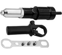 Pistolet à rivet pop - Kit d'adaptateur professionnel sans fil pour perceuse électrique sans fil (4 tailles de tête filetée : 2,4/3,2/4,0/4,8 mm)
