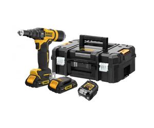 Pistolet à riveter DeWALT 18V AKU, 1x1,7Ah, chargeur, TSTAK DCF403E1GT